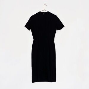 50s minimalist little black midi dress • classic timeless petite vintage